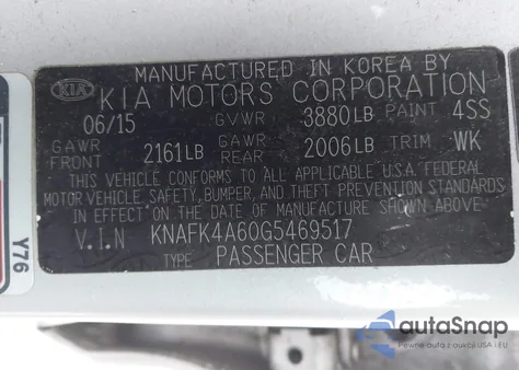 2016 Kia Forte Lx из США, поврежденный, VIN KNAFK4A60G5469517